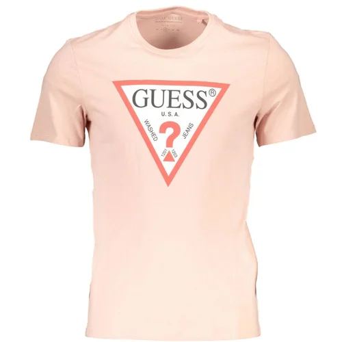 Guess JEANS MEN'S PINK SHORT SLEEVE T-SHIRT