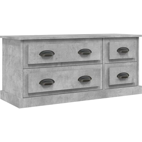 Maison Chic TV omarica - TV stojalo - Televizijska omarica betonsko siva 100x35,5x45 cm inženirski les, (21700451) Slike
