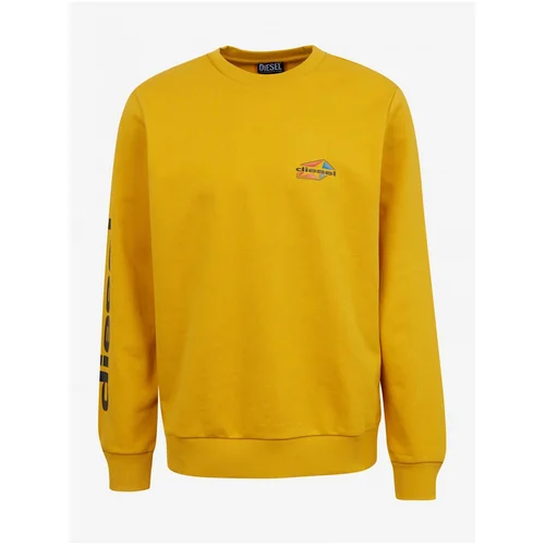 Diesel Yellow Mens Sweatshirt Girk - Men