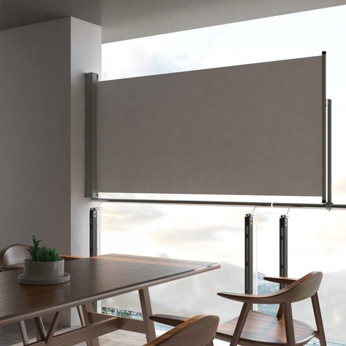 vidaXL Uvlačiva bočna tenda za terasu 120 x 300 cm siva Cijene