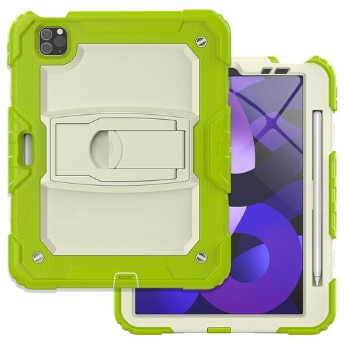NIKCORP Ovitek za iPad Pro 12,9 s stojalom, naramnim pasom in držalom za pisalo, trislojna za&amp;scaron;čita pred udarci, zelene barve, (5000139123) Slike