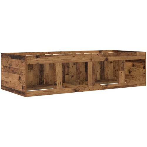  Okvir kreveta s pohranom s ladicama Staro drvo 80 x 200 cm Slike
