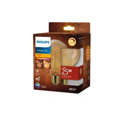 Philips led prigu&amp;scaron;iva sijalica vintage G95 E27/3,1W/230V 1800K Slike