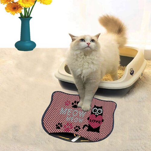WALLXPERT Kdkafa0044 Multicolor Cat Litter Mat Cene