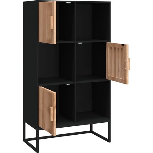 VidaXL Visoka komoda crna 70 x 35 x 125 cm od konstruiranog drva Slike