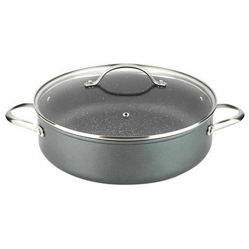  Duboka tava s poklopcem Fagor Siva &amp;Oslash; 28 cm Kovani Aluminij Slike