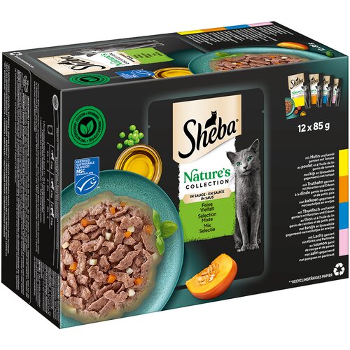 Sheba Nature's Collection u umaku 12 x 85 g - Fina raznolikost (piletina, puretina, tuna, losos) Cijene