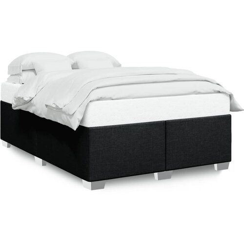 VidaXL Okvir za krevet bez madraca crni 140 x 190 cm od tkanine Slike