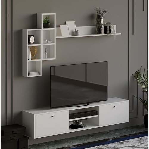 Hanah home eclipse - white white tv unit Cene