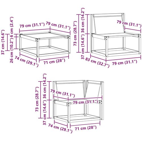  Sekcionalna sofa s jastukom Bijela 241 5 x 83 x 73 cm - Bijela i bež 1x srednji +1x kutni +1x stolić Slike