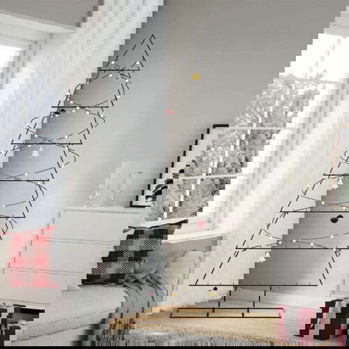  Metalno ukrasno božićno drvce crno 210 cm Slike