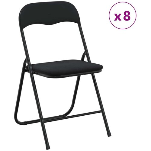  Sklopiva stolica 8 pcs Crna 48 x 44 x 78 cm Bar&amp;scaron;un - 8 Slike