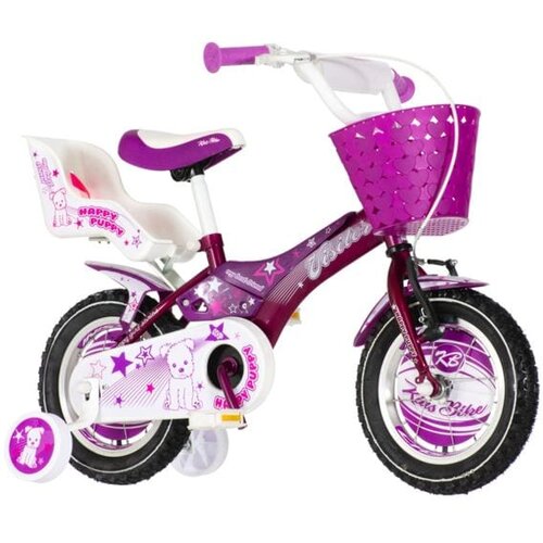  Bicikl Visitor 12" Happy V-Brake kontra 95-115cm- Ljubicasti UV sjaj (1120027) Cene