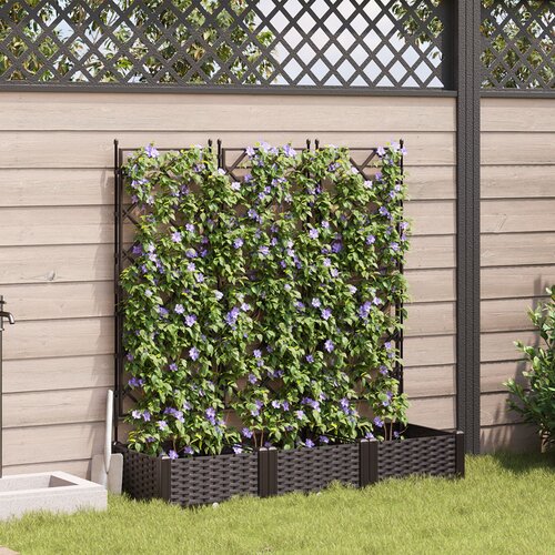VidaXL Vrtne sadenice Tamnosmeđa Polipropilenska smola 120 x 40 x 125.5 cm Slike