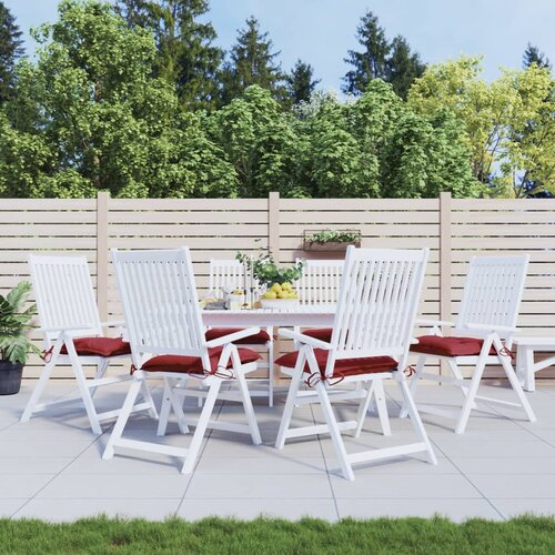 vidaXL Jastuci za stolice 6 kom boja vina 40x40x7 cm tkanina Oxford Cijene