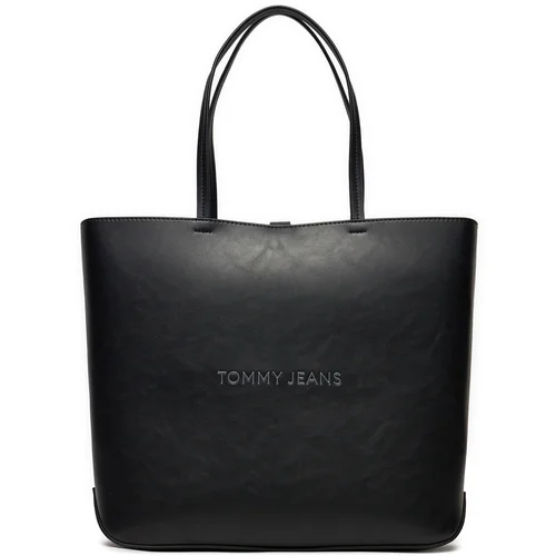 Tommy Jeans Shopper torba 'ESS MUST' tamo siva / crna