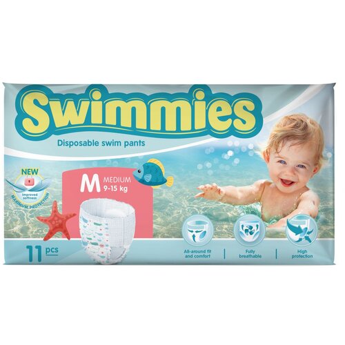Swimmies plavalne plenice za enkratno uporabo M 9-15 kg 11/1 11 kos Cene