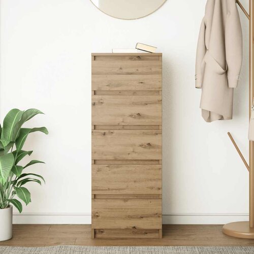  Komoda s ladicama Artisan hrast 37,5x35x99 cm izrađeno drvo Slike