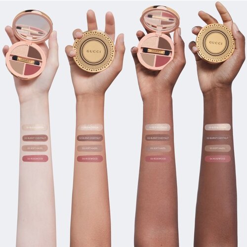 Gucci Beauty Palette de Beaut&amp;eacute; Quatuor večnamensko ličilo za oči, ustnice in obraz odtenek 01 Summerina Brown 6.1 g Slike