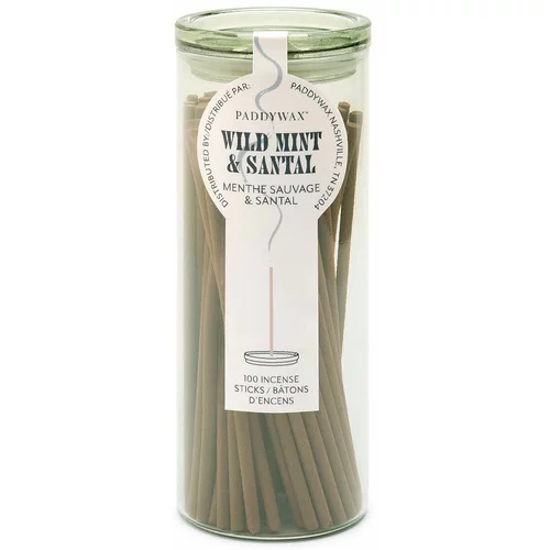 Paddywax Komplet dišečih kadil Wild Mint & Santal 100-pack