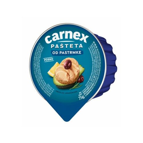 Carnex pašteta od pastrmke 75g folija Cene