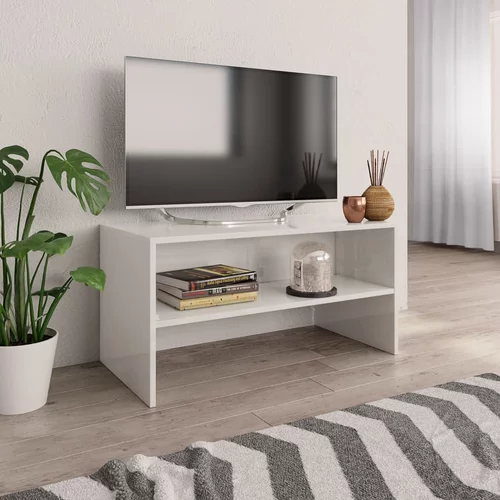 vidaXL TV omarica visok sijaj bela 80x40x40 cm iverna plošča, (20621317)