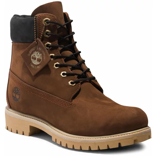 Timberland Pohodni čevlji 6In Premium Boot TB0A62KN9681 Dark Brown Nubuck
