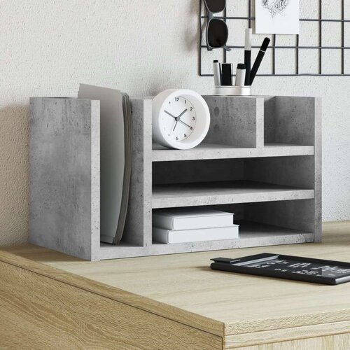  Organizator za pisalno mizo betonsko siv 44,5x24x25 cm inž. les, (21413967) Cene