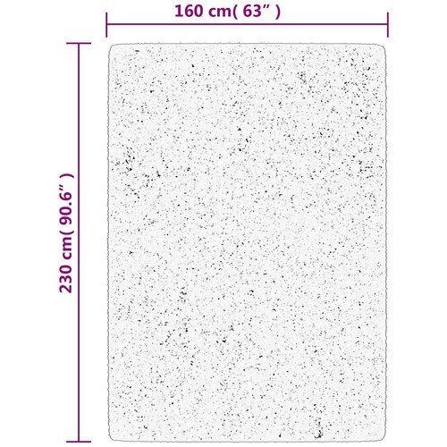  Tepih OVIEDO kratkih vlakana crni 160 x 230 cm Slike