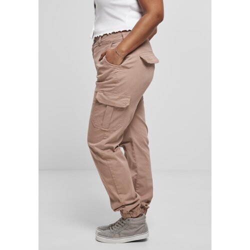 Urban Classics Ladies High Waist Cargo Pants Duskrose Cene