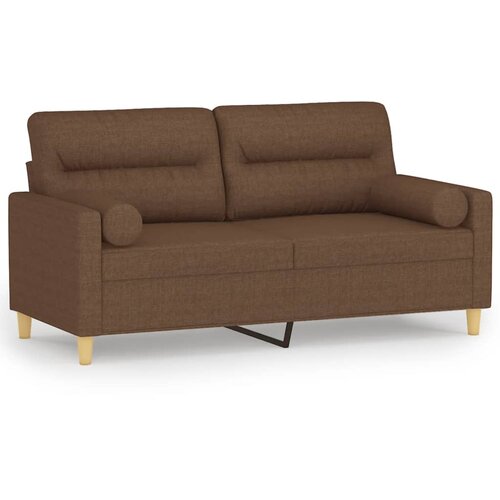 Maison Chic kavč - Sofa - Kanape dvosed z blazinami rjav 140 cm blago, (21727404) Cene