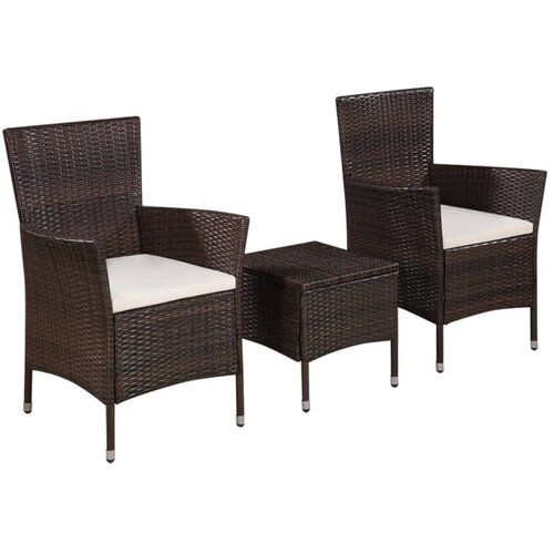  3-dijelni bistro set od poliratana smeđi Cene