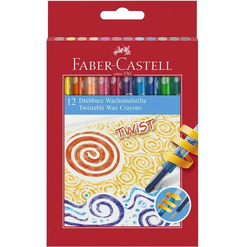 Faber-castell Voščene barvice Faber-Castell Twist, 12 kosov