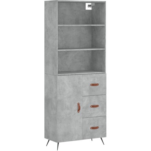 Maison Chic Visoka Komoda - Predalnik betonsko siva 69,5x34x180 cm inženirski les, (21721782) Slike