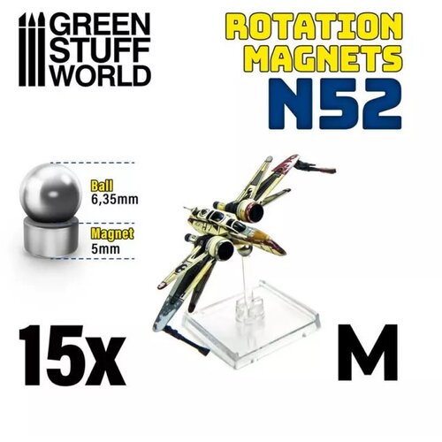 Green Stuff World Rotation Magnets 6,35+5mm (SIZE M) PACK Slike