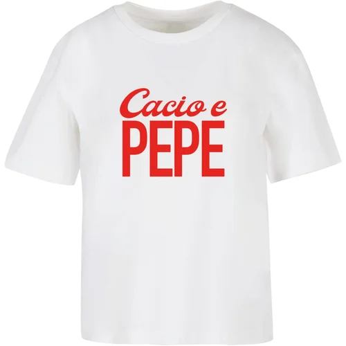 Mister Tee Women's T-shirt Cacio E Pepe white