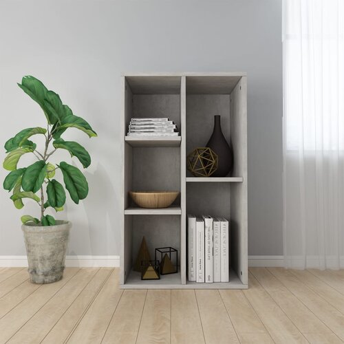 VidaXL Knjižna omara / komoda betonsko siva 50x25x80 cm iverna plo&amp;scaron;ča, (20706180) Slike