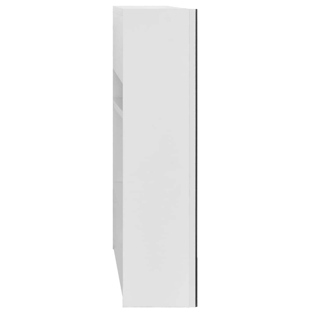 VidaXL Kupaonski ormarić s ogledalom bijeli 80 x 15 x 60 cm MDF Slike
