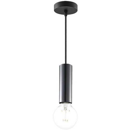 Viseći luster SAGA na sajli 1xE27/40W/230V crni Slike