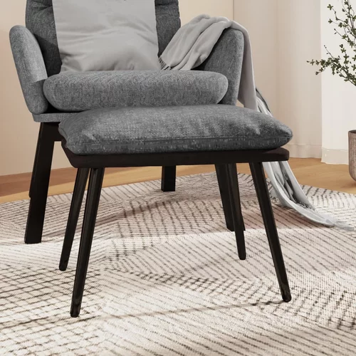 vidaXL stolček za noge svetlo siv 45x29,5x39 cm blago in umetno usnje