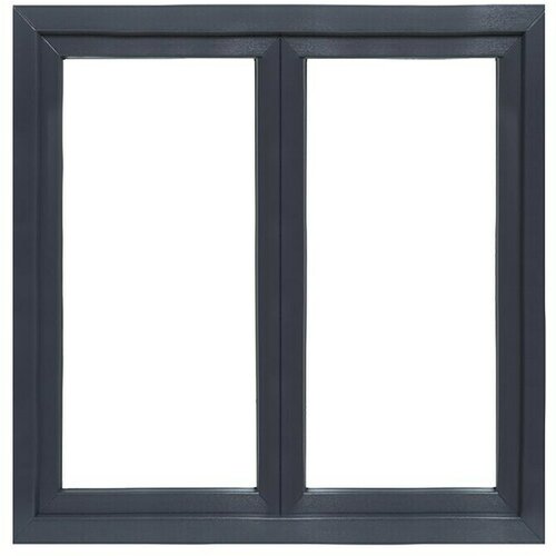 PVC prozor bez kvake (&amp;Scaron; x V: 120 x 120 cm, Smjer otvaranja: Desno, Antracit, bijela) Slike