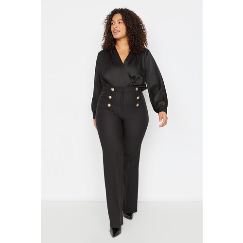 Trendyol Curve Plus Size Pants - Black - Skinny Cene