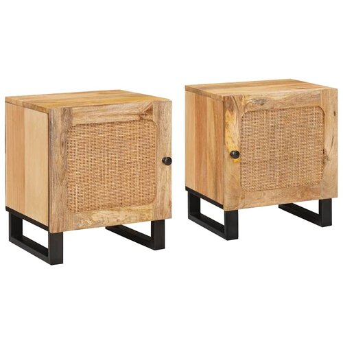  Noćni ormar 2 pcs Prirodna 40 x 33 x 46 cm Cijene