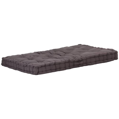 vidaXL Talna sedežna blazina za paleto bombaž 120x80x10 cm antracitna Cene