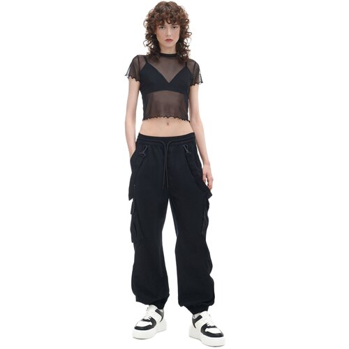 Cropp - Cargo hlače jogger - Črna Cene