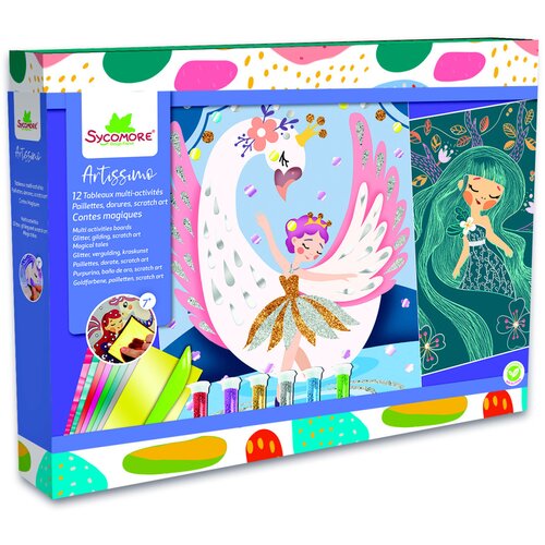 SYCOMORE Artissimo &ndash; XXL ustvarjalni set &ndash; praskanke, metalična folija, ble&scaron;čice &ndash; čarobne zgodbe Cene