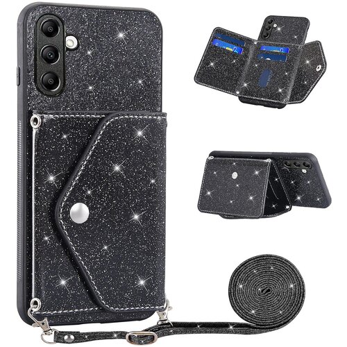 INORCO Za Samsung Galaxy A24 4G Nosilec kartice Telefon Shell Kickstand PU usnje+TPU ovitek za telefon, (22033248) Slike