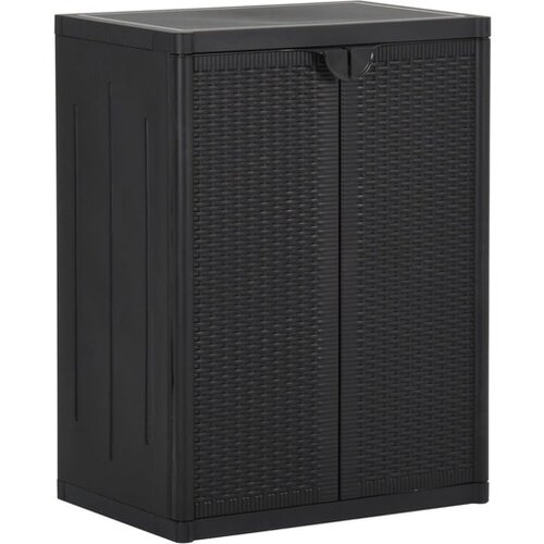  Vrtna omara črna 65x45x88 cm PP ratan Slike