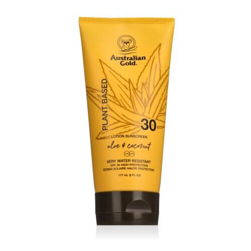 Australian Gold Plant Based Aloe &amp;amp; Coconut Lotion Sunscreen SPF30 vodootporna krema za za&amp;scaron;titu od sunca 177 ml Slike