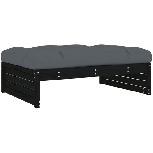 Maison Chic Vrtni stolček - Vrtni stoli za noge črn 120x80 cm trdna borovina JS895, (21878371) Cene